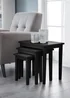 Julian Bowen Cleo Nest Of Tables Black (46 x 48 x 33 cm) - No Size Image 1