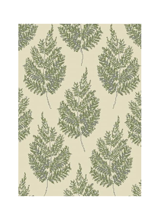 Homemaker Green Villa Leaf Rug - 80 x 150 Image 2
