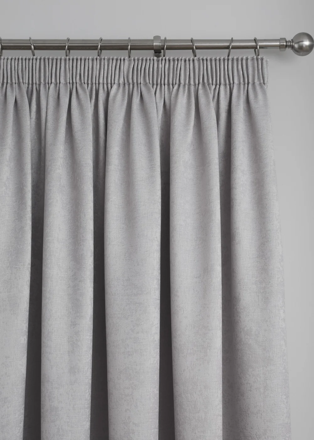 Fusion Galaxy Dimout Silver Pencil Pleat Curtains - 46W X 54D (116x137cm) Image 2