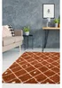 Homemaker Terracotta Snug Shaggy Diamond Rug - 120 x 170 Image 5