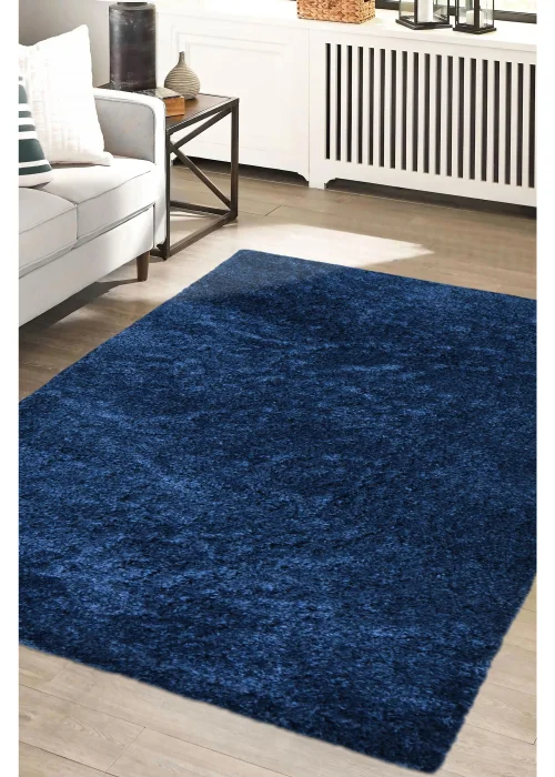 Homemaker Navy Snug Shaggy Rug - 80 x 150 Image 1
