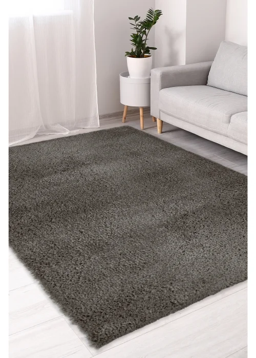 Homemaker Dark Grey Snug Shaggy Rug - 80 x 150 Image 1