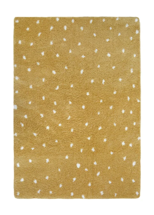Homemaker Ochre Snug Shaggy Spot Rug - 80 x 150 Image 2