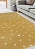 Homemaker Ochre Snug Shaggy Spot Rug - 80 x 150 Image 1