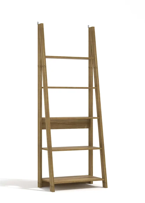 LPD Furniture Tiva Ladder Bookcase Oak (1754x386x640mm) - One Size Image 1