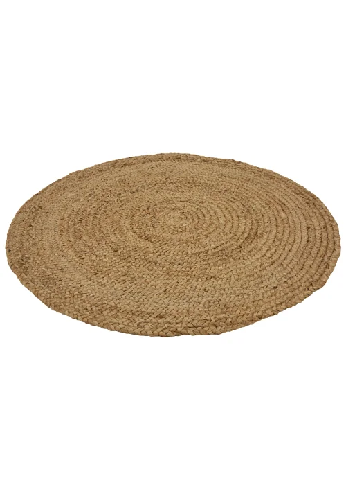 Relay Jute Circle Natural Beige Rug - 133cm Image 5