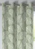 Fusion Matteo Green Eyelet Curtains - 46W X 54D (116x137cm) Image 2