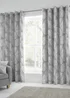 Fusion Matteo Grey Eyelet Curtains - 46W X 54D (116x137cm) Image 1