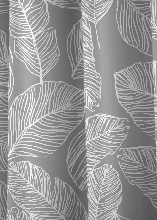 Fusion Matteo Grey Eyelet Curtains - 46W X 54D (116x137cm) Image 3