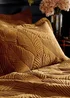 Paoletti Palmeria Quilted Velvet Duvet Cover Set Gold - Double Image 3