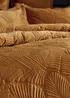 Paoletti Palmeria Quilted Velvet Duvet Cover Set Gold - Double Image 2