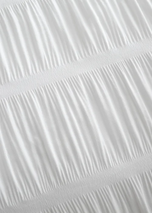 Catherine Lansfield Seersucker Duvet Cover Set White - Single Image 4