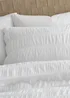 Catherine Lansfield Seersucker Duvet Cover Set White - Single Image 2
