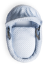 Clair de Lune Blue Dimple Wicker Moses Basket - No Size Image 2