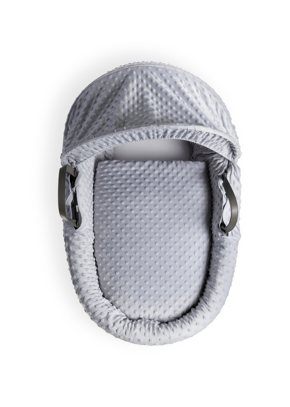 Clair de Lune Grey Dimple Wicker Moses Basket - One Size Image 2