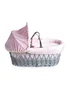 Clair de Lune Pink Dimple Grey Wicker Moses Basket - No Size Image 3
