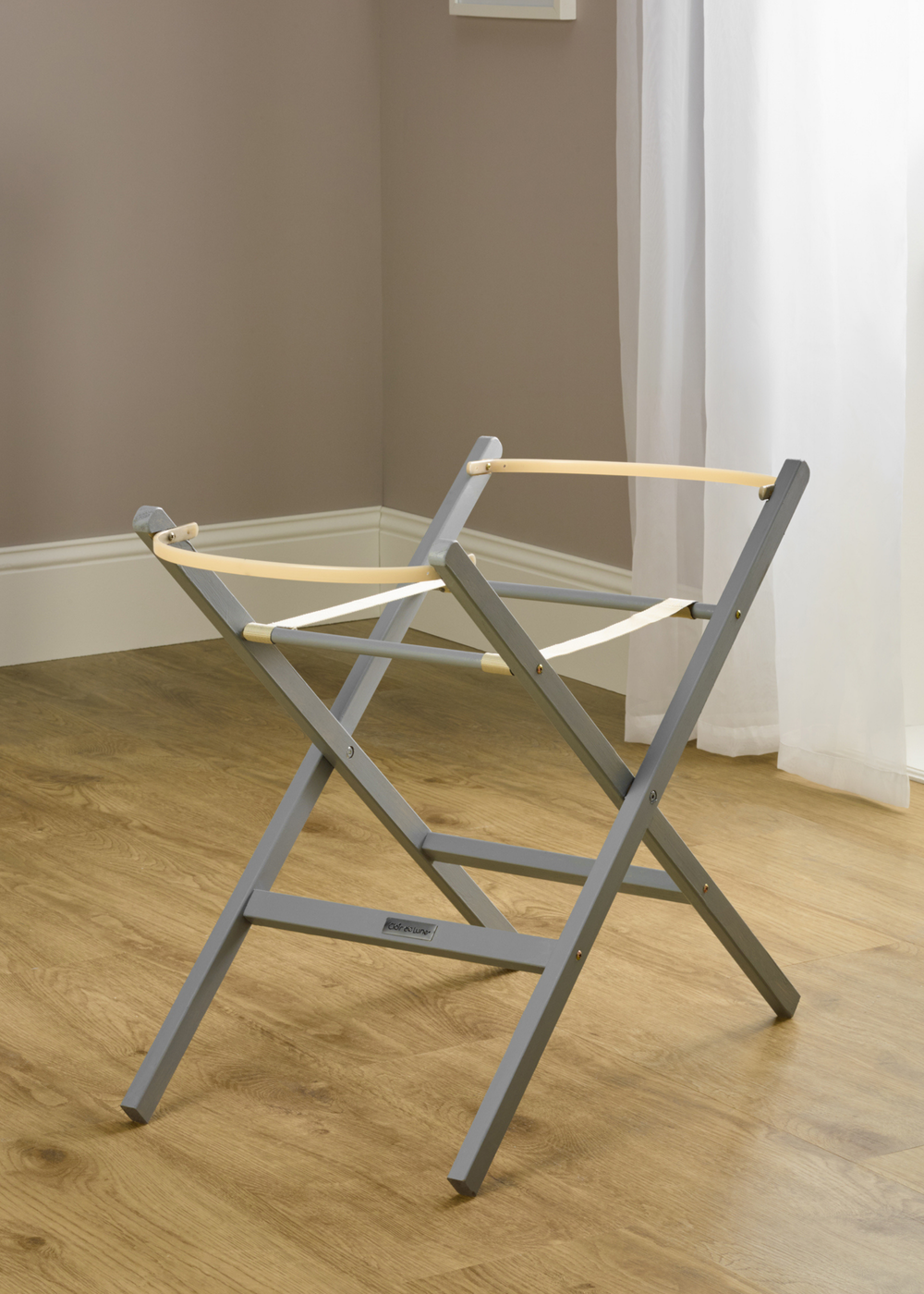 Clair de Lune Self Assembly Wooden Folding Moses Basket Stand - No Size Image 2