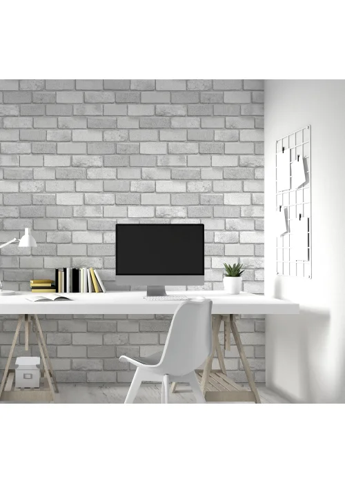 Arthouse Diamond Brick Wallpaper - One Size Image 4