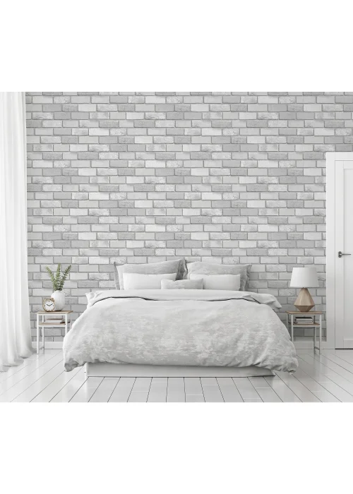Arthouse Diamond Brick Wallpaper - One Size Image 3