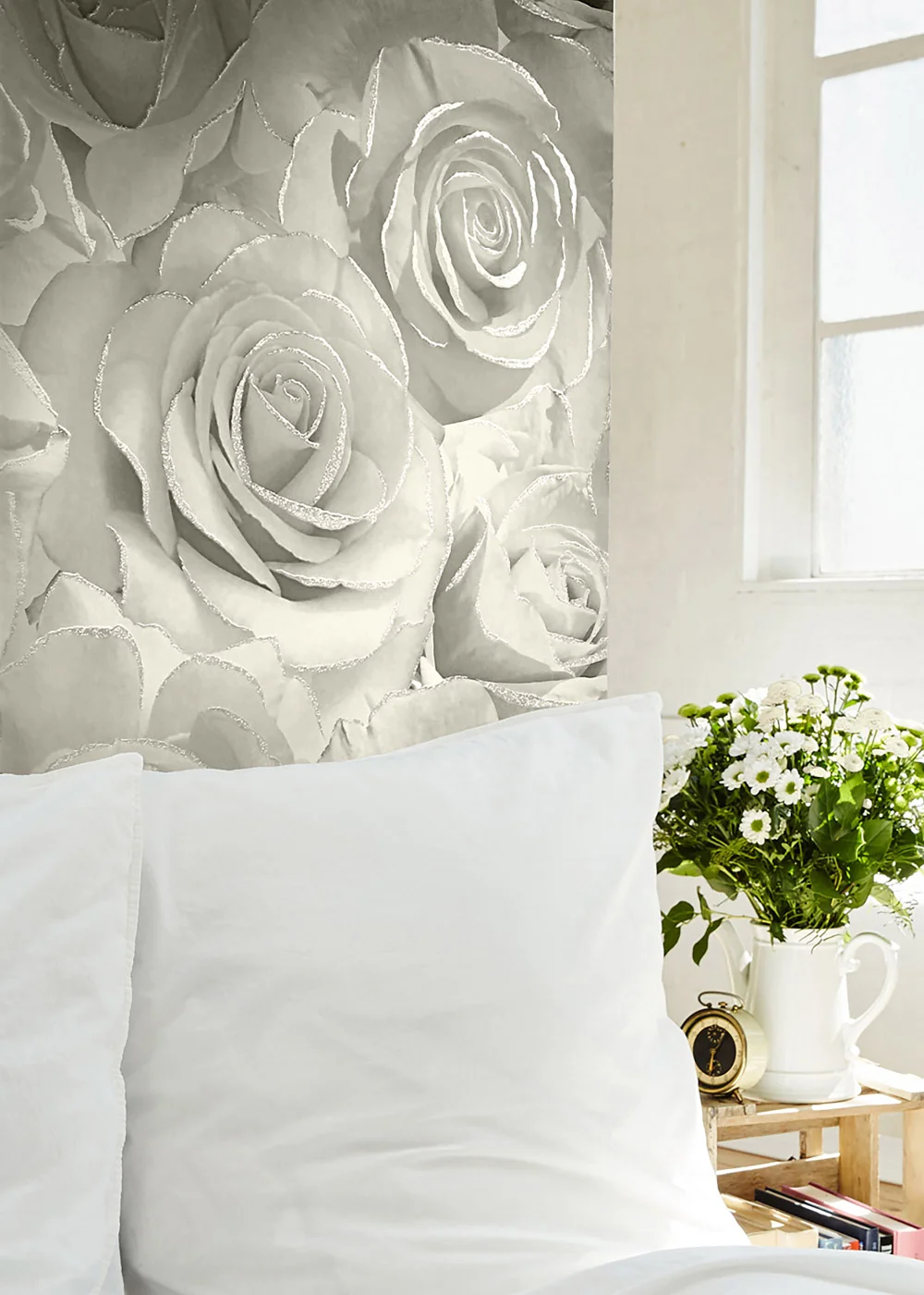 Muriva Madison Glitter Pearl Wallpaper - One Size Image 2