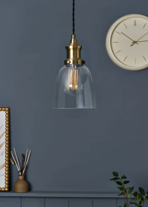 Inlight Warehouse 1 Light Diner Pendant (75cm x 6cm x 36cm) - One Size Image 2