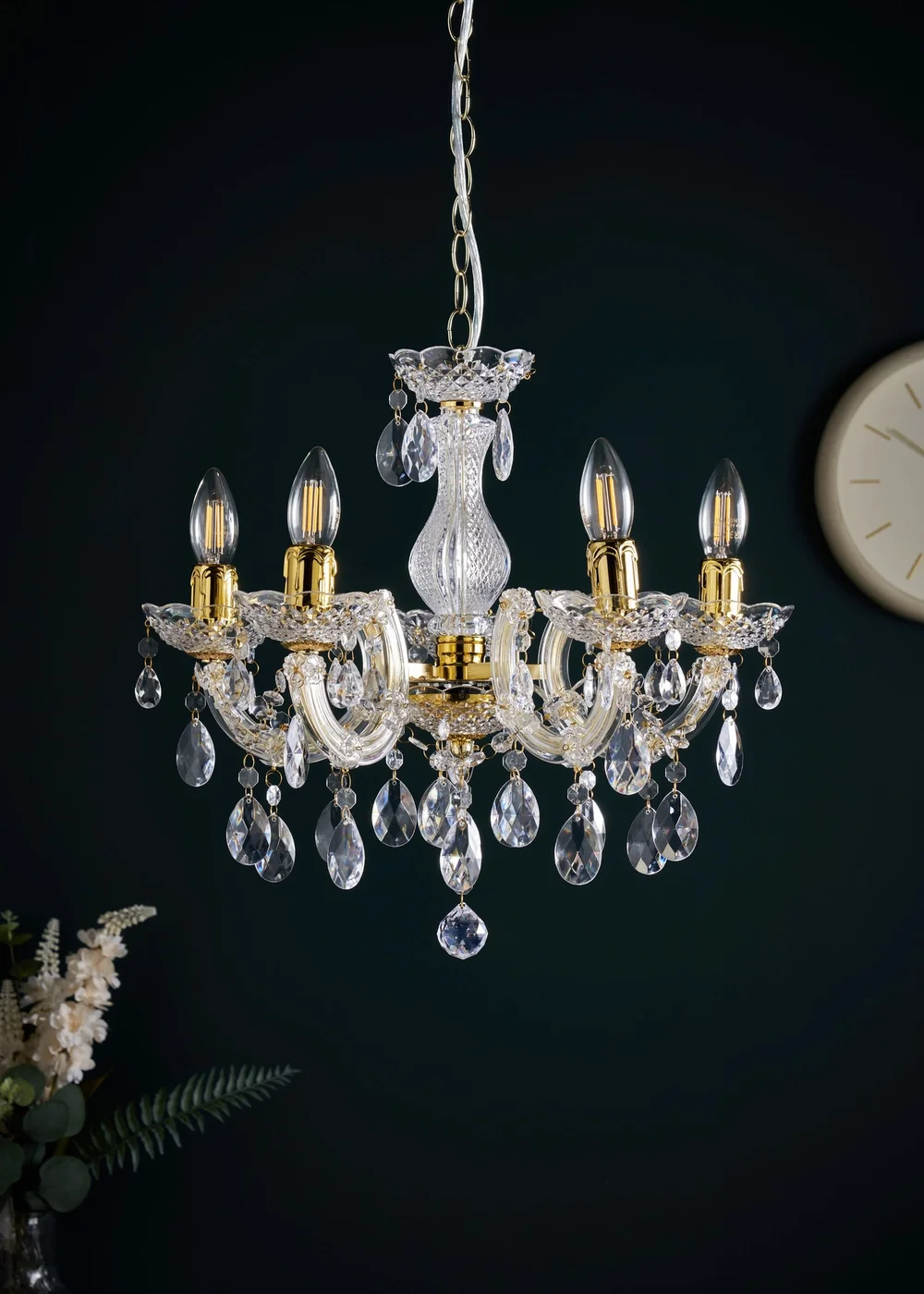 Inlight Charlotte 5 Light Chandelier (145cm x 45cm x 45cm) - One Size Image 2