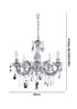 Inlight Charlotte 5 Light Chandelier (145cm x 45cm x 45cm) - One Size Image 6