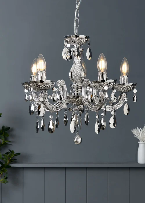 Inlight Charlotte 5 Light Chandelier (145cm x 45cm x 45cm) - One Size Image 1