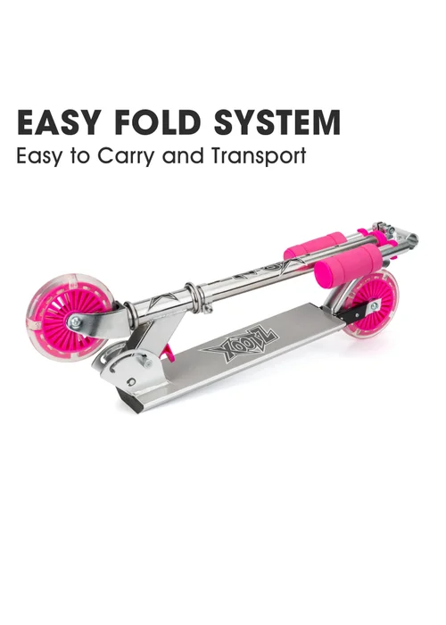 Xootz Folding Scooter LED Wheels - No Size Image 3
