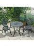 Outsunny 3 Piece Garden Cast Aluminium Bistro Set - No Size Image 1