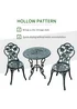 Outsunny 3 Piece Garden Cast Aluminium Bistro Set - No Size Image 5
