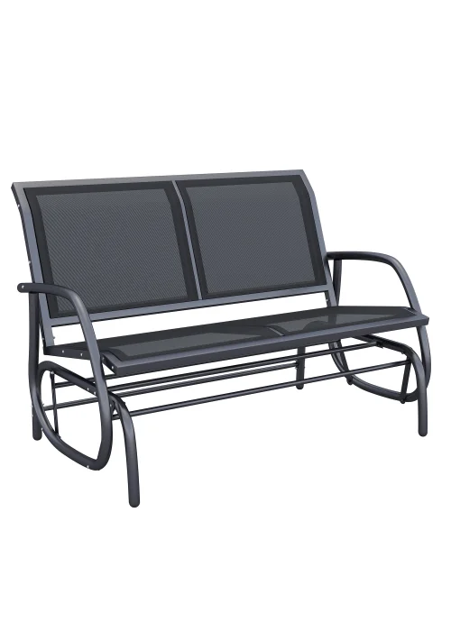 Outsunny 2-Person Outdoor Glider Bench Patio Double Swing Gliding Chair Loveseat - No Size Image 2