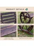 Outsunny 2 Seater Garden Bench Outdoor Garden Armrest Chair with Wooden Cart Wagon Wheel - No Size Image 5