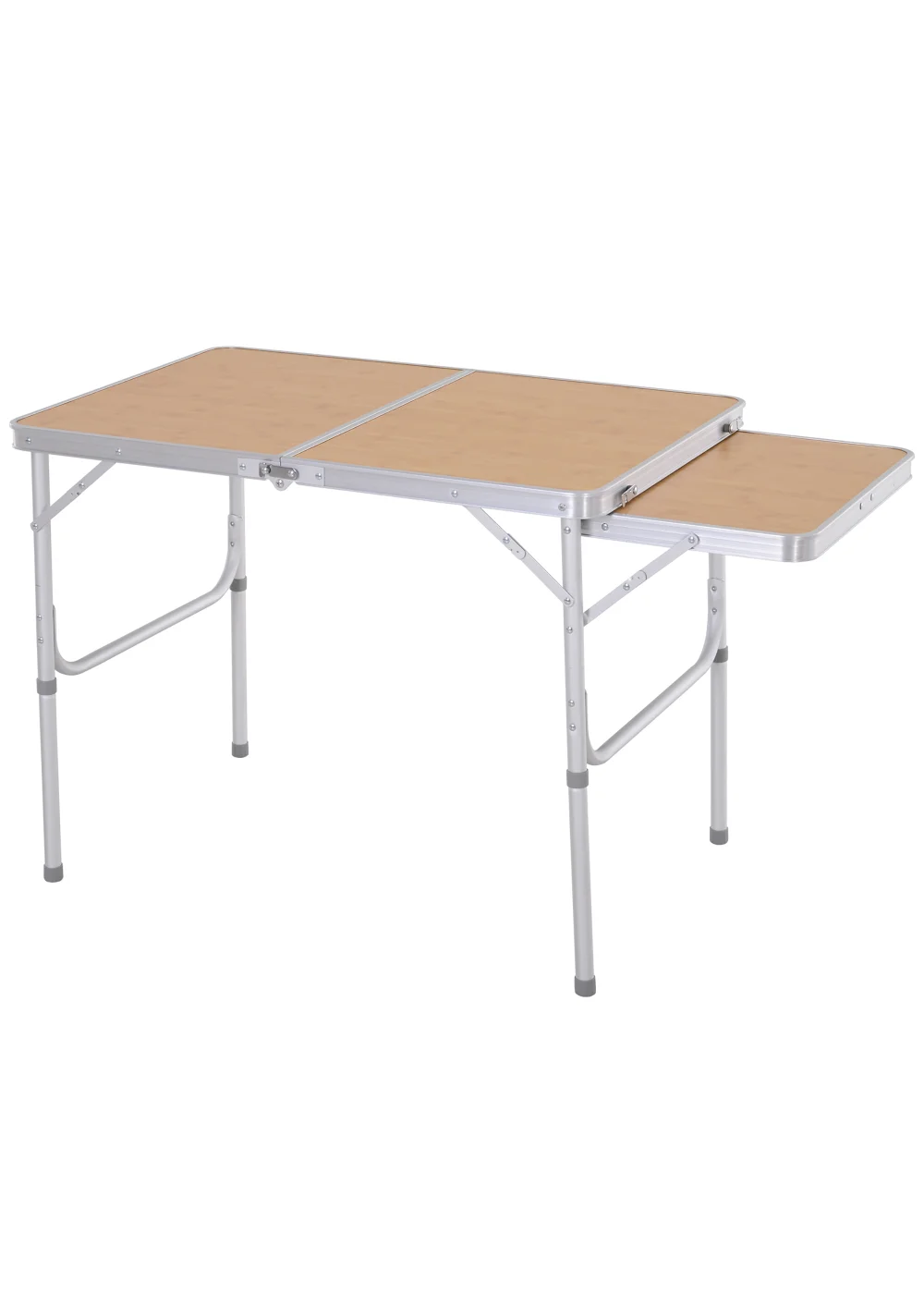 Outsunny Portable Aluminium Picnic Table with Side Desktop (90x70cm) - No Size Image 1
