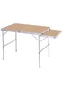 Outsunny Portable Aluminium Picnic Table with Side Desktop (90x70cm) - No Size Image 1