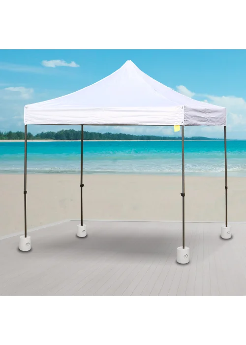 Outsunny 4pc Canopy Tent Weight Rapid Clip Gazebo Feet Fill with Water or Sand White - No Size Image 1