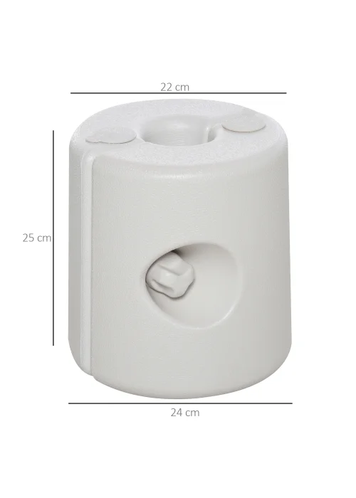 Outsunny 4pc Canopy Tent Weight Rapid Clip Gazebo Feet Fill with Water or Sand White - No Size Image 3