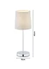 BHS Grey Touch Stick Table Lamp (40cm x 15cm x 15cm) - One Size Image 6