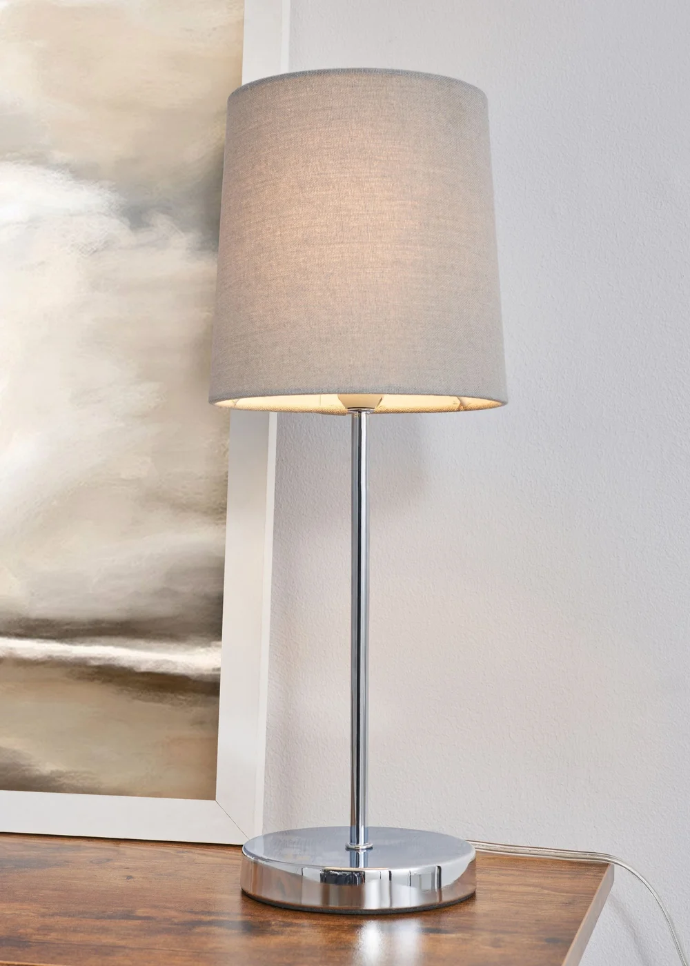 BHS Grey Touch Stick Table Lamp (40cm x 15cm x 15cm) - One Size Image 1