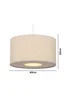 BHS Merle Easy Fit Light Shade (22cm x 39.5cm x 39.5cm) - One Size Image 6