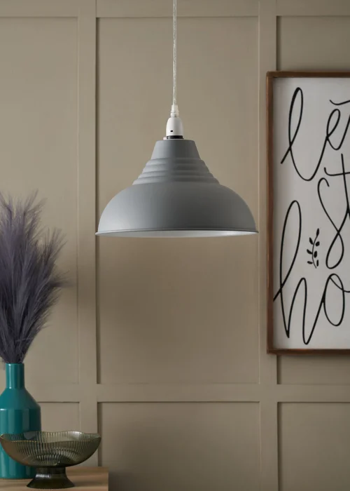 Inlight Metal Dome Easy Fit Lampshade (30cm x 30cm x 17cm) - One Size Image 2