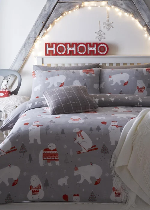 Bedlam Polar Bears Easy Care Duvet Cover - Single Image 1