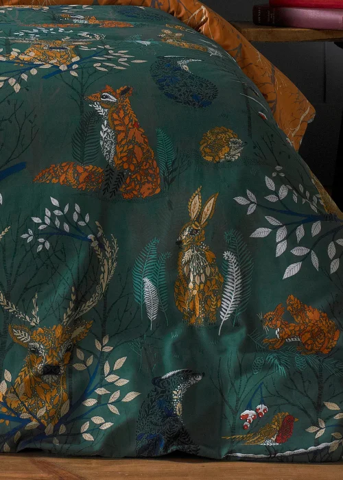 furn. Forest Fauna Woodland Duvet Cover Set - Double Image 3
