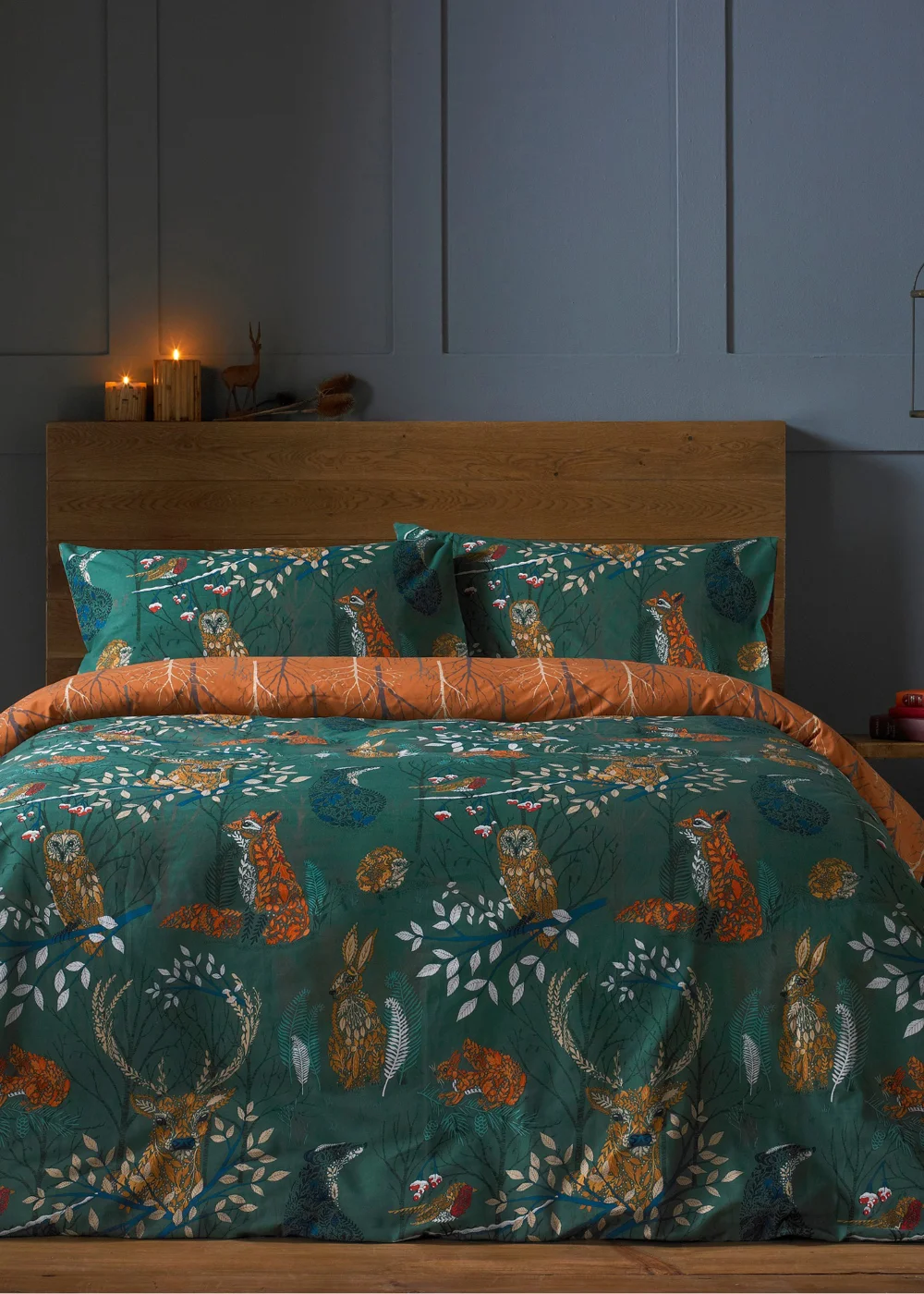furn. Forest Fauna Woodland Duvet Cover Set - Double Image 2