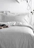 Yard Hebden Melange Grey Stripe Duvet Cover Set Grey - Single Image 2