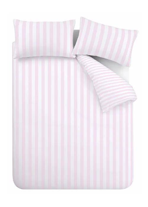 Sassy B Bedding Stripe Tease Reversible Duvet Cover Set Pink - Single Image 4