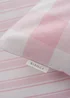 Bianca Fine Linens Check and Stripe Cotton Reversible Duvet Cover Set White Pink - Single Image 3