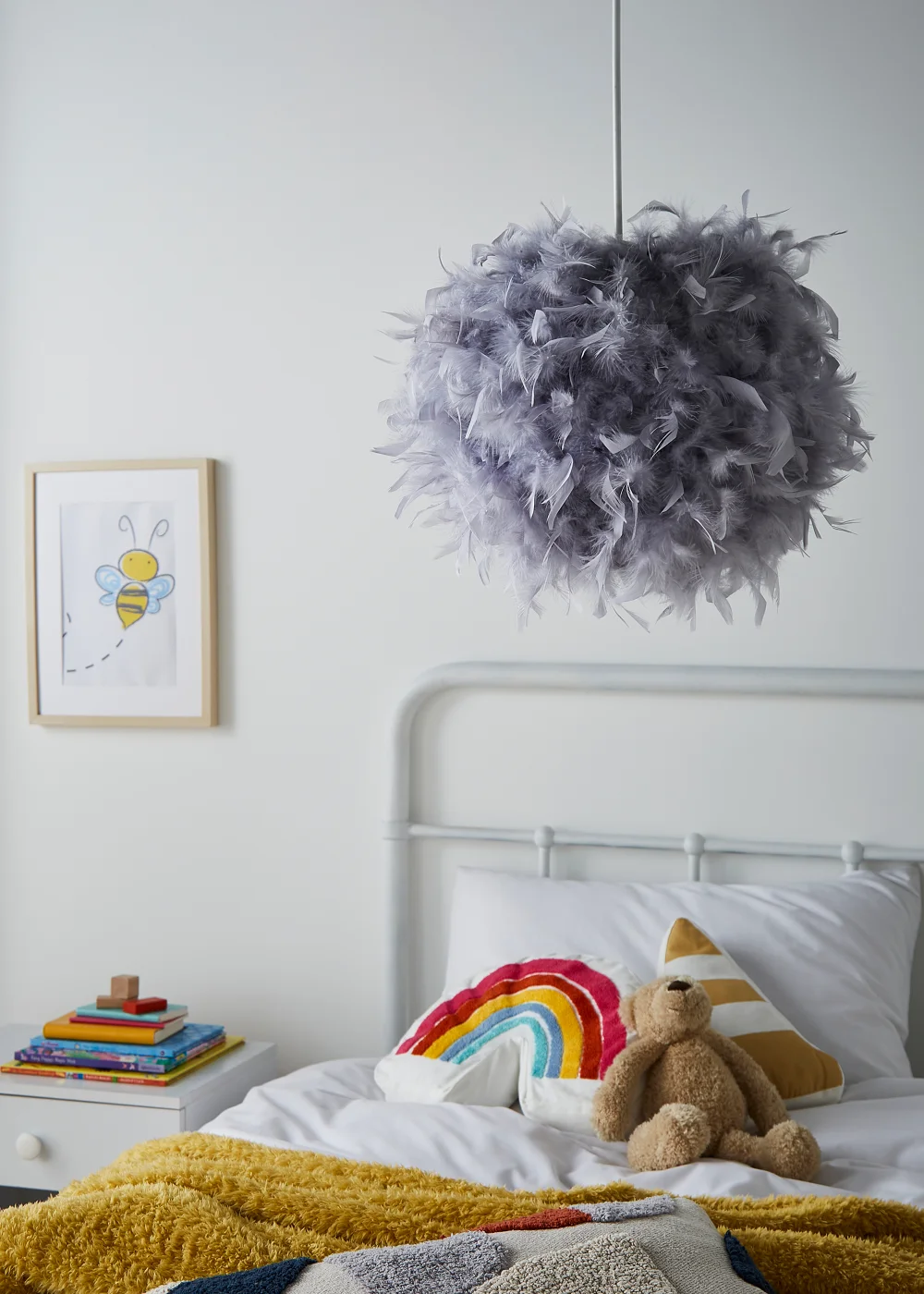 Glow Feather Shade Grey (30cm x 40cm) - One Size Image 1