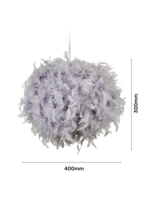 Glow Feather Shade Grey (30cm x 40cm) - One Size Image 5