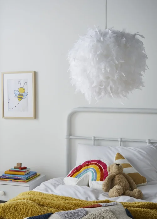 Glow Feather Shade White (30cm x 40cm) - One Size Image 1